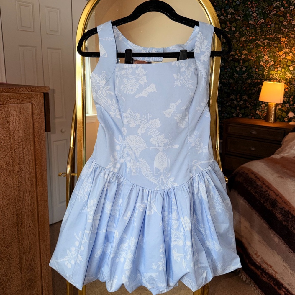 Kimchi Blue Casey Halter Bubble Hem Mini Dress